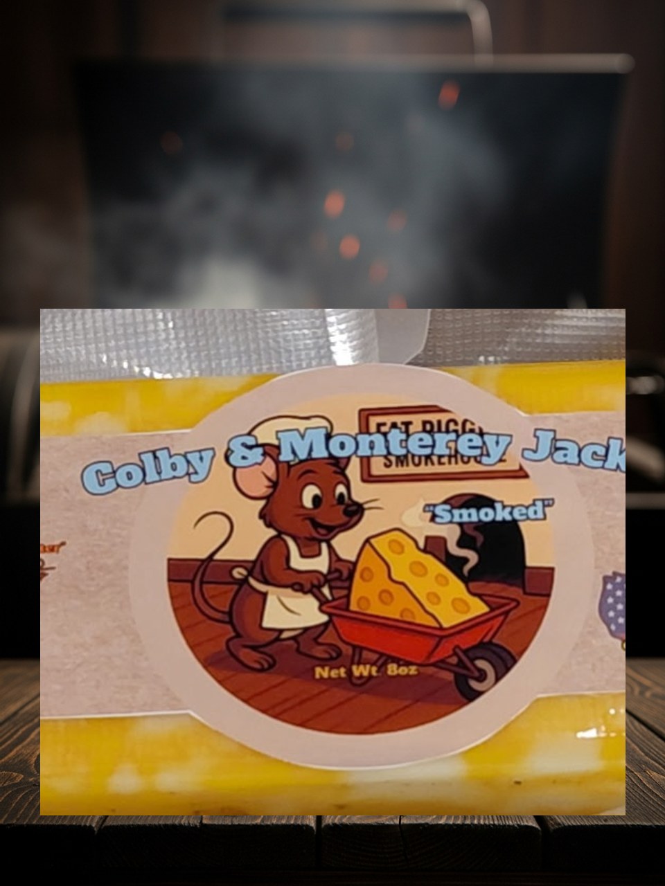 Fat Piggies smoked colby & monterey jack