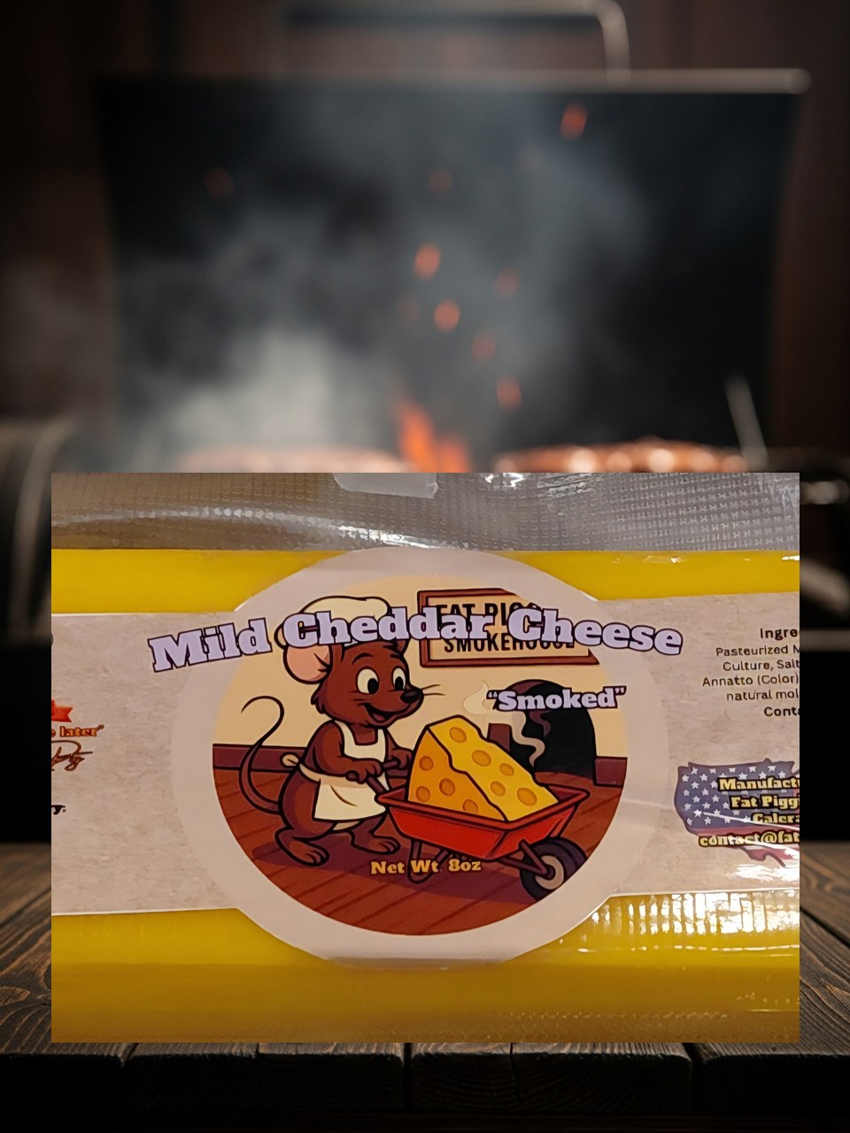 Fat Piggies smoked mild cheddar