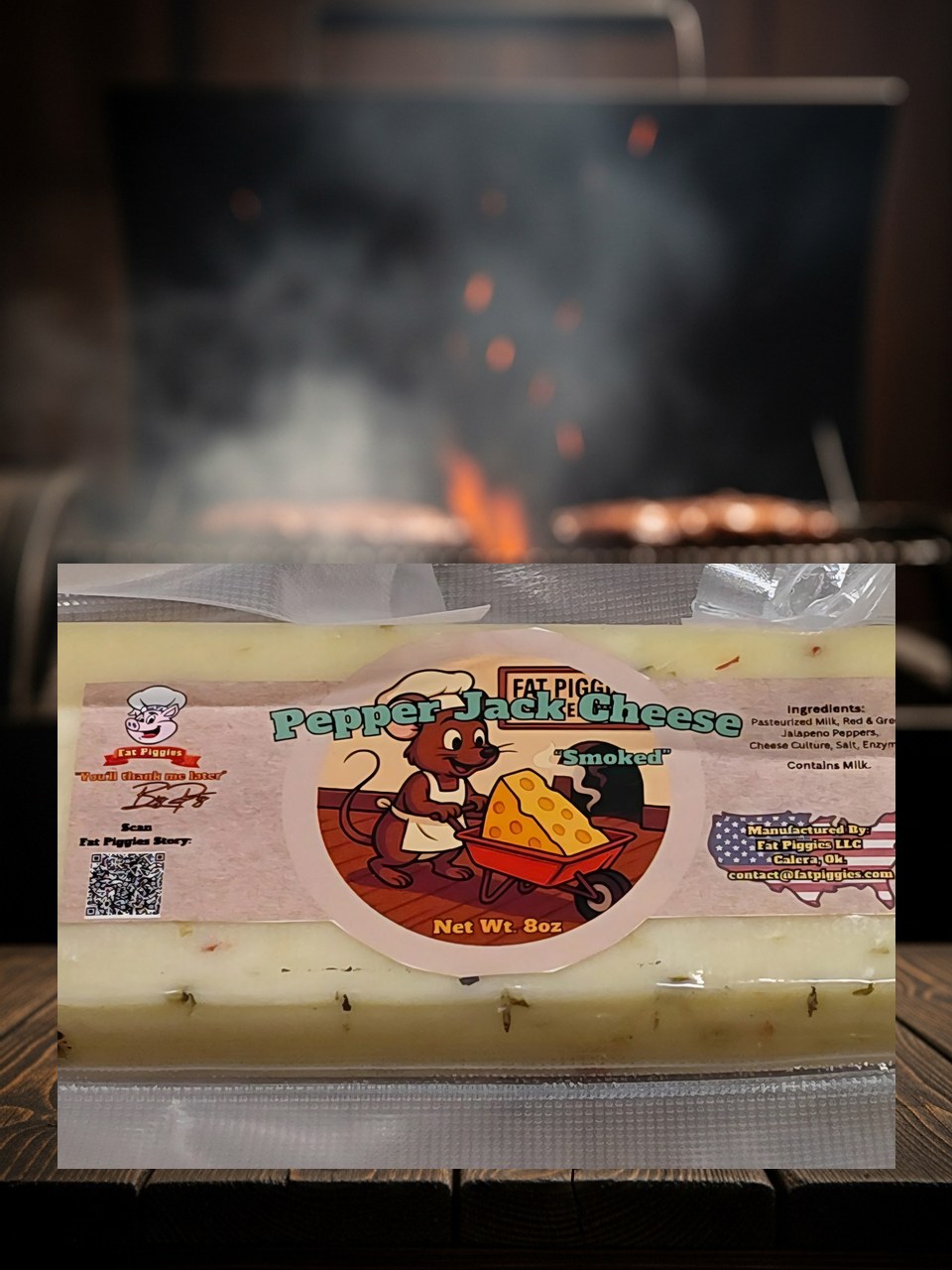Fat Piggies smoked pepper jack